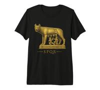 SPQR Roma Roma Lupo Romolo Remo Maglietta Premium