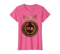 SPQR Simbolo dell'Antica Roma Maglietta, Donna, Rosa mélange, L