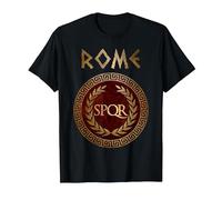 SPQR Simbolo dell'Antica Roma Maglietta, Uomo, Nero, 3XL