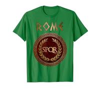 SPQR Simbolo dell'Antica Roma Maglietta, Uomo, Verde Mela, XL