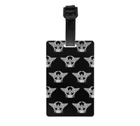 SPQR - Targhetta per bagagli con aquila imperiale romana, in argento, per valigia da viaggio, copertura per la privacy,