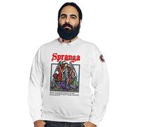 Spranga - Parole Longobarde - Felpa Unisex - Barbero - Medioevo - Felpa Bianca Girocollo 100% Cotone - S