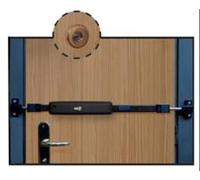 SPRANGA PER PORTE DI SICUREZZA REGOLABILE 65-170 CM COLORE MARRONE