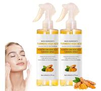 Spray Alla Curcuma Keratin Care, Spray Alla Curcuma Con Acido Cogico Shot Keratin Care 200 Ml, Esfoliante Lenitivo, Trasparente E Delicato Per Viso E Corpo, Idratazione Della Pelle (2 pz)