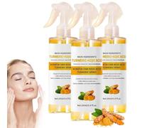 Spray Alla Curcuma Keratin Care, Spray Alla Curcuma Con Acido Cogico Shot Keratin Care 200 Ml, Esfoliante Lenitivo, Trasparente E Delicato Per Viso E Corpo, Idratazione Della Pelle (3 pz)