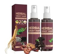 Spray alle erbe per capelli grigi, spray balsamo scurente per capelli, essenza di erbe per capelli grigi invertiti, ripristino del colore naturale dei capelli (2pcs)