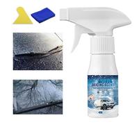 Spray antigelo per parabrezza, 60 ml, spray antigelo per parabrezza auto, con spugna e asciugamano, rimozione rapida di ghiaccio e neve per automobili, camion, finestrini dell'auto, soluzione