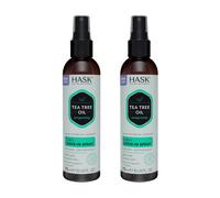 Spray balsamo senza risciacquo 5 in 1 all'olio di tea tree HASK, rinvigorente, per tutti i tipi di capelli, sicuro per il colore, senza glutine,