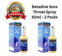 Spray Betadine Per Il Mal Di Gola E Le Ulcere Orali 50Ml - 2 Confezioni