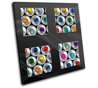 Spray Cans Graffiti Abstract SINGLE TELA parete arte foto stampa