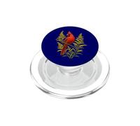 Spray cardinale rosso scarlatto e soleggiato di verga d'oro PopSockets PopGrip per MagSafe