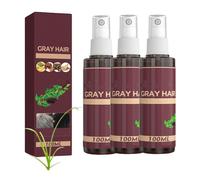 Spray colorante per capelli grigi, balsamo per piante, capelli grigi al contrario, miscele vegetali naturali, coprono le radici dei capelli grigi spray, spray per la crescita dei capelli (3 pezzi)