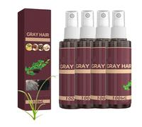 Spray colorante per capelli grigi, balsamo per piante, capelli grigi al contrario, miscele vegetali naturali, coprono le radici dei capelli grigi spray, spray per la crescita dei capelli (4 pezzi)