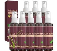 Spray colorante per capelli grigi, balsamo per piante, capelli grigi al contrario, miscele vegetali naturali, coprono le radici dei capelli grigi spray, spray per la crescita dei capelli (8 pezzi)