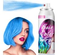 Spray Colorante Temporaneo per capello per Bambini e Adulti, Spray Lavabile per capello per Accessori, Festa, Halloween, Natale, 100ML, Blu