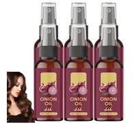 Spray con olio di cipolla rossa per la crescita dei capelli, olio per la cura del cuoio capelluto e dei capelli nutrienti in profondità, oli spray per la cura dei capelli infusi con cipolla. 6 pezzi