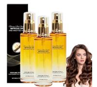 Spray condizionante all'olio, balsamo senza risciacquo rinforzante per cuoio capelluto e capelli, olio per il trattamento dei capelli, olio profumato per capelli, per capelli secchi (3 pezzi)