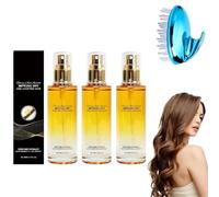 Spray condizionante rinforzante per cuoio capelluto e capelli Leave - Balsamo senza risciacquo leggerissimo per capelli crespi e doppie punte, dona lucentezza senza ungere (3pcs)