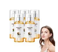 Spray corpo da donna Vanilla Coconut - profumo a lunga durata da 88 ml con olio di vaniglia naturale, idratante, rinfrescante, formato da viaggio per il corpo, profumo dolce e delicato (5 bottiglie)