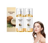 Spray corpo da donna Vanilla Coconut - profumo a lunga durata da 88 ml con olio di vaniglia naturale, idratante, rinfrescante, formato da viaggio per il corpo, profumo dolce e delicato (2 bottiglie)