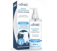 Spray Detergente Apparecchi Acustici Udinett 100ml con Spazzola Integrata Igienizzante per Pulizia Auricolari Cuffiette Bluetooth Formula Delicata Elimina Sporco Cerume Effetto Immediato
