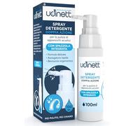 Spray Detergente per Apparecchi Acustici 100ml Udinett - Pulitore con Spazzola contro Cerume e Sporco - Pulizia Auricolari Cuffiette Bluetooth - Effetto Igienizzante Immediato - Formula Senza Alcol