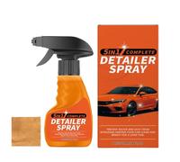Spray Detergente per Auto - Multiuso per Pulizie - 120 ml con Panno per Luce Brillante Residui Leggeri Finish Durevole