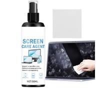 Spray Detergente Per Schermo: Soluzione Per La Cura Dello Schermo e 50 Ml, Kit Đe Pulizia D´e Antalla, Kit Dśe Pulizia Con Salviette E Spazzola, Design Antimacchia | Detergente Dé é P¢ant
