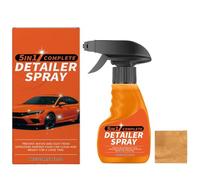 Spray Detergente | Spray Pulitore Auto,120 ml con Panno per Luce Brillante Residui Leggeri Finish Durevole