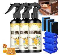 Spray di cera d'api micro-molecolarizzata naturale, cera d'api per lucidare e pulire mobili, Beeswax Furniture Polish, cera d'api spray detergente e restauratore (3pcs)
