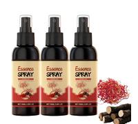 Spray di essenza di zafferano per la cura dei capelli, spray per capelli neri a base di erbe con essenza di erbe e rosmarino, spray nutriente per il rafforzamento delle radici da rimuovere (3PCS)