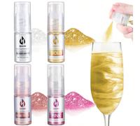 Spray di glitter commestibili - 10g di glitter commestibili per torte, bevande, cioccolato, cake pop, fragole blu,rosso,rosa,Bianco,verde,nero,oro,Viola,argento,Oro rosa,giallo,Oro (2 pezzi),Rosa (2 p
