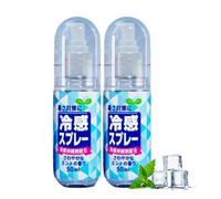 Spray di Raffreddamento Portatile 50ml, Spray di Nebbia di Raffreddamento per il Caldo, Non Irritante, per il Corpo dei Vestiti, Viaggi in Spiaggia All'aperto Estate (2 pcs)