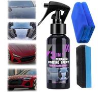 Spray di rivestimento nano ceramico 3 in 1 ad alta protezione, spray per la riparazione di graffi auto, spray lucidante per cera per auto, agente di ricondizionamento per parti in plastica (100ML,1PC)