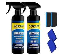 Spray di rivestimento per auto,Agente di rivestimento a effetto rapido,Spray lucidante antigraffio per auto, lavaggio senza acqua (2 pz)