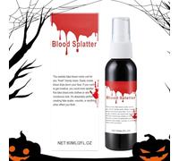 Spray di sangue finto, sangue di Halloween - Sangue finto di Halloween lavabile da 60 ml,Oggetti di scena per feste con schizzi di sangue finti, trucco di Halloween per cosplay di vampiri zombi