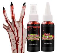 Spray di sangue finto, set di sangue finto - 2X Sangue di vampiro - Sangue lavabile spaventoso, pittura realistica per il viso per Halloween, trucco, cosplay, palcoscenico, film horror
