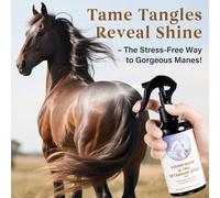 Spray districante per criniera e coda di cavallo | Districante rapido e idratante per mantelli pronti per le gare | 200 ml | Formula con sericina e pantenolo con estratto di calendula | Senza crudeltà