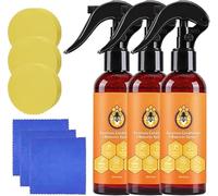 Spray e ripristino per la cura della cera d'api naturale, 3 pezzi, cera d'api lucidante e detergente, cera d'api spray per legno naturale impermeabile