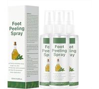 Spray Esfoliante Professionale per Piedi 120ml con Olio di Tea Tree, Trattamento Antimicotico ed Idratante, Rimuove Cellule Morte e Calli, Azione Rapida, Per Piedi Morbidi e Lisci (3Pezzo)
