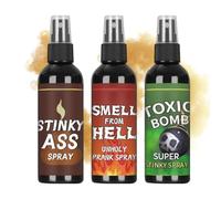 Spray Extra Fort - Jouet Farce et Humour | 3 Flacons de Liquide Malodorant Spray Humide | Pour Adultes Hommes Femmes - Cadeau Drôle Noël Anniversaire Maison Bureau