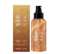 Spray Glitter for Body, 100ml Shimmer Hairspray, Quick Drying Shine Mist, Lightweight Moisturizing Formula, Twinkle Spray Cosmetic Festival Prom Stage Nightclub Party Look 1.69x5.15x1.57x5.03 Inches