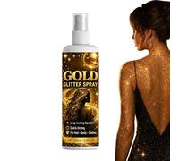 Spray Glitter per il Corpo Fine Scintillante Oro Facile da Risciacquare