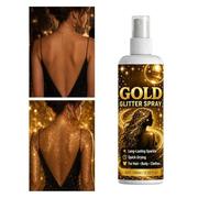 Spray Glitter per il Corpo Fine Scintillante Oro Facile da Risciacquare
