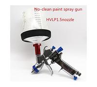 Spray Gun1.5mm Ugello Professionale Pistola a spruzzo Spruzzatura Vernice Air Mini a, Utilizzato for la pittura Automobile Aerial Tools Soffiaggio comodo(Yellow)