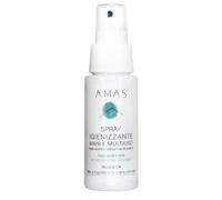 Spray Igienizzante AMAS - Mani e Multiuso - 98% Origine Naturale - Alcool 70% - Idratante, Emolliente, Dermoprotettivo - Con Olio Essenziale di Eucalipto (50 ml)