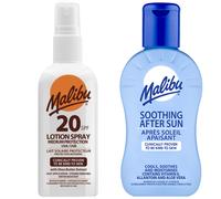 Spray impermeabile Malibu SPF20 100 ml + balsamo doposole 100 ml