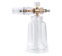 Spray in schiuma - Big Bocca Snow Lance, serbatoio trasparente | per lavaggio a pressione - Accessorio per lavaggio a pressione - ugello a collegamento rapido, attacco rapido, 1 l capacità