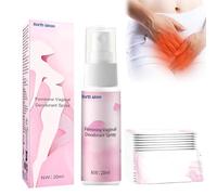 Spray intimo per donne, 20 ml + bustine intime, estratti vegetali puramente naturali, pulizia rapida e cura della zona intima, per alleviare odori e prurito (20 ml + 10 pezzi)