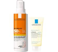Spray Invisibile Shaka Tech - Flacone da 200ml, Ultra Protezione Solare SPF50+ Ultra Resistente All'Acqua | IN OMAGGIO Lipikar Olio Detergente AP+ Flacone da 100ml